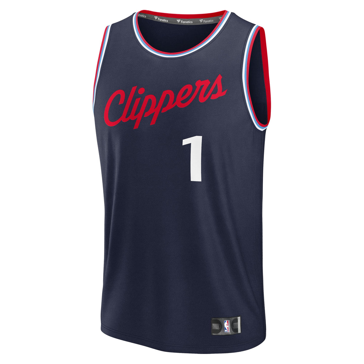 Youth LA Clippers Keaton Wagler Fanatics Navy Fast Break Replica Jersey - Icon Edition