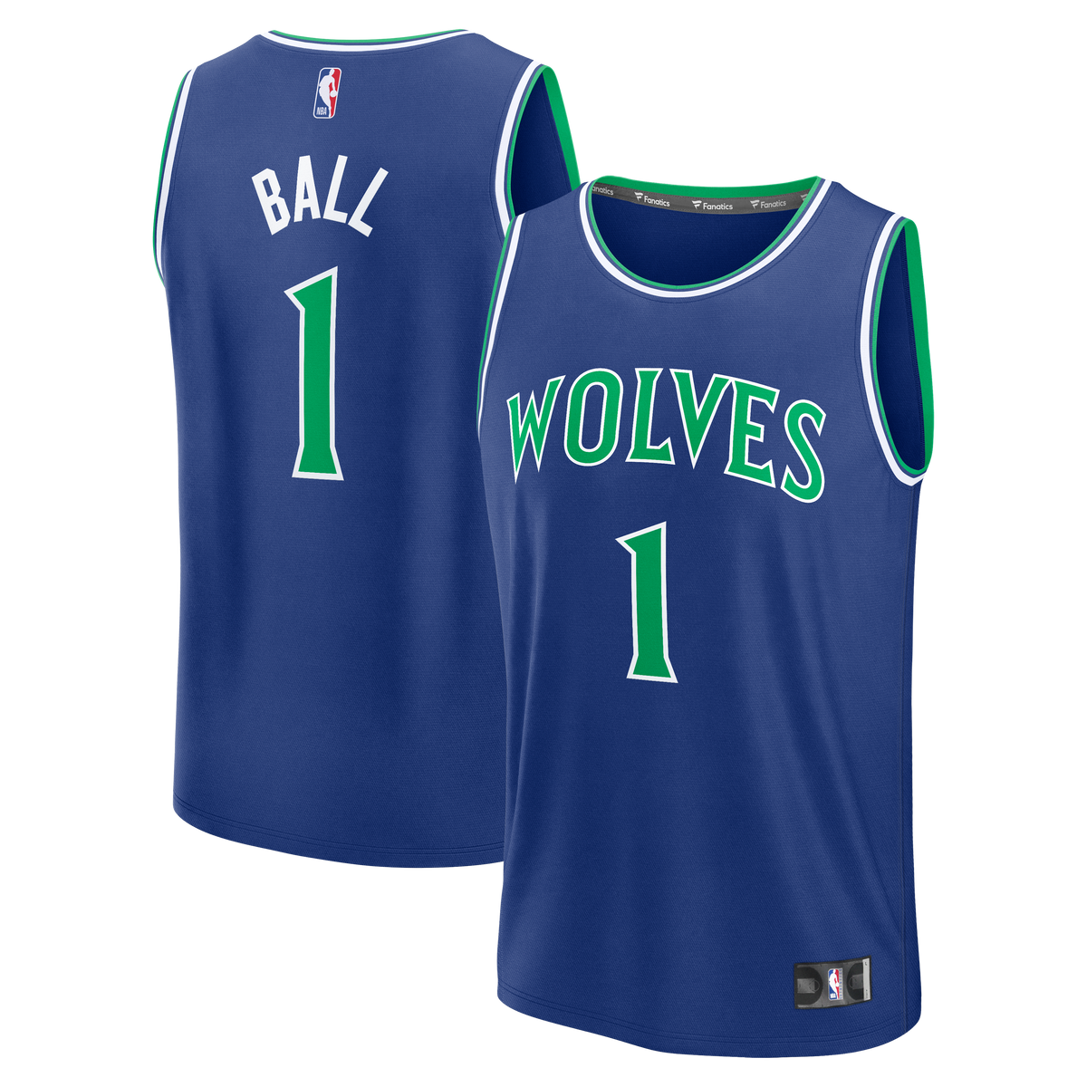 Youth Minnesota Timberwolves LaMelo Ball Fanatics Blue Fast Break Jersey - Icon Edition