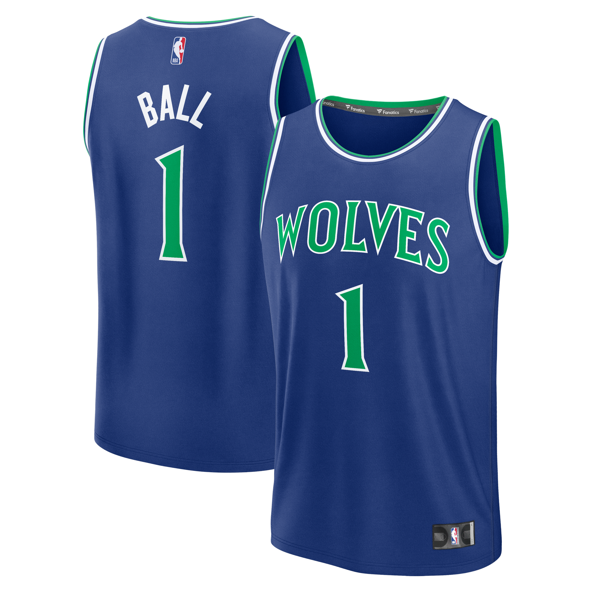 Youth Minnesota Timberwolves LaMelo Ball Fanatics Blue Fast Break Jersey - Icon Edition