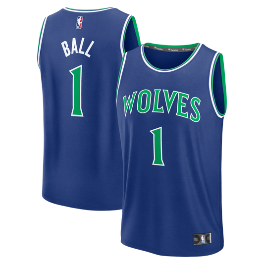 Youth Minnesota Timberwolves LaMelo Ball Fanatics Blue Fast Break Jersey - Icon Edition