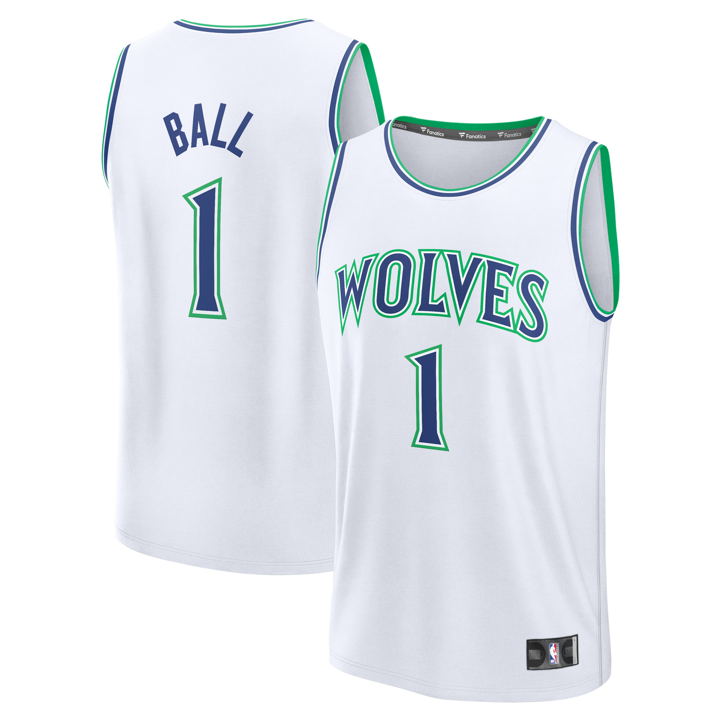 Youth Minnesota Timberwolves LaMelo Ball Fanatics White Fast Break Jersey - Association Edition