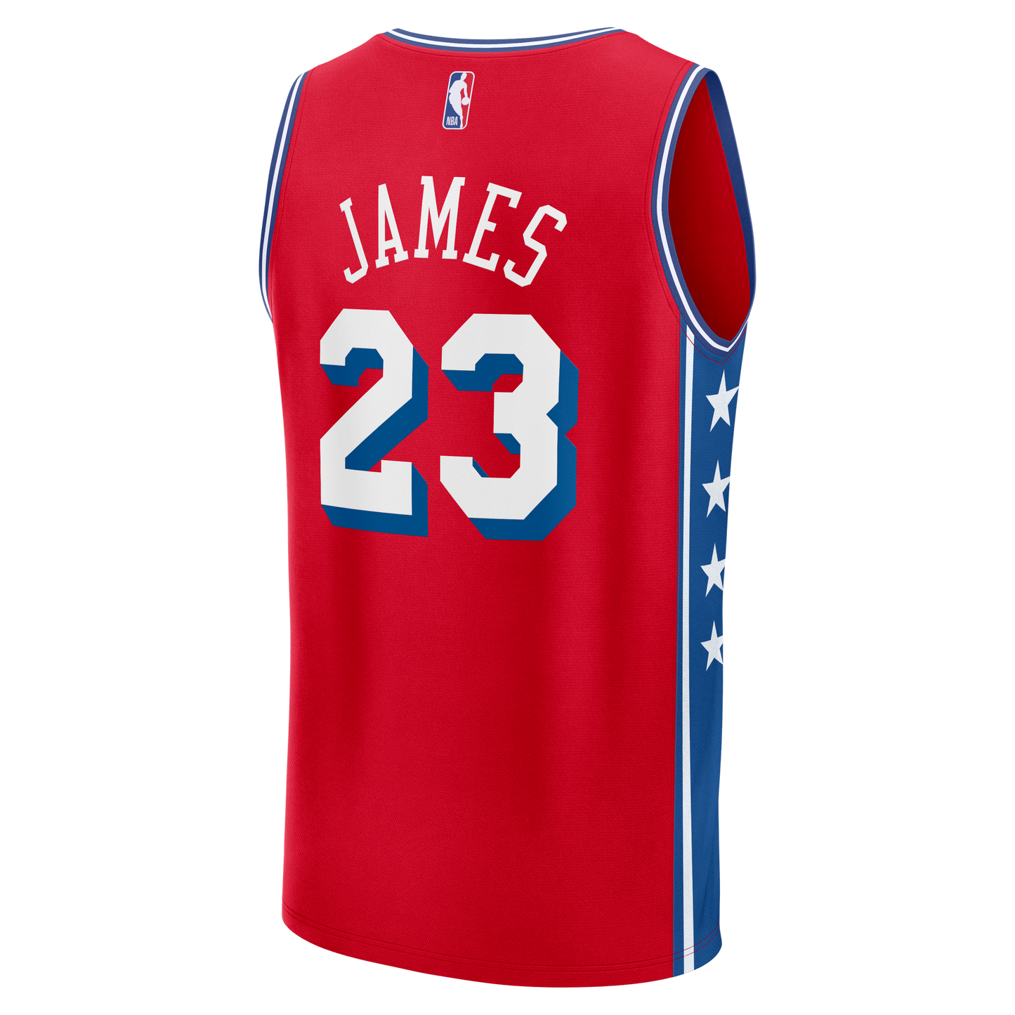 Youth Philadelphia 76ers LeBron James Fanatics Red Fast Break Replica Jersey - Statement Edition
