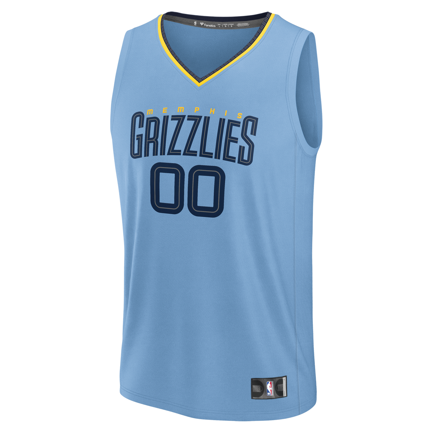 Youth Memphis Grizzlies Fanatics Light Blue Fast Break Custom Jersey - Statement Edition