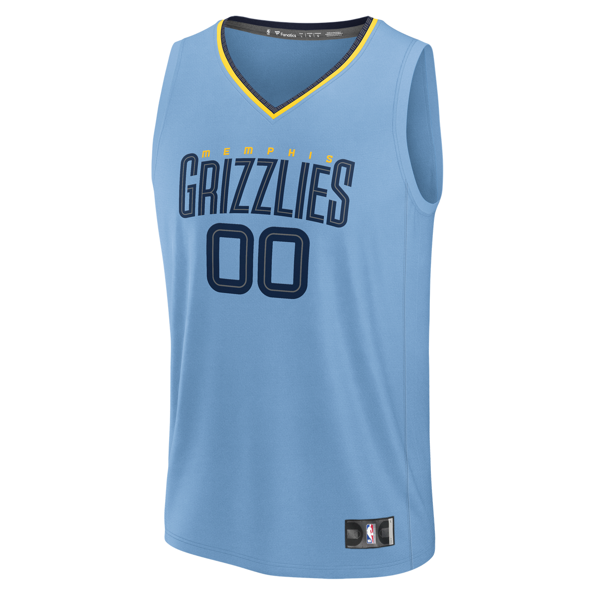Youth Memphis Grizzlies Fanatics Light Blue Fast Break Custom Jersey - Statement Edition
