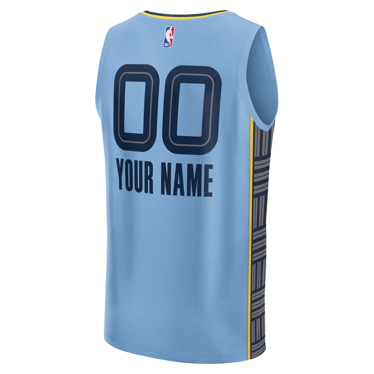 Youth Memphis Grizzlies Fanatics Light Blue Fast Break Custom Jersey - Statement Edition