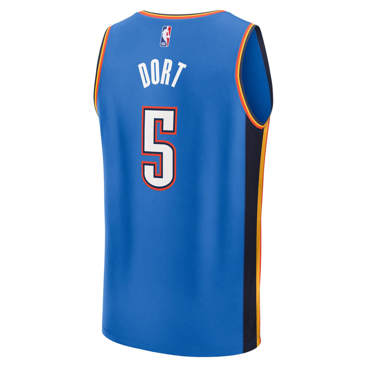 Youth Oklahoma City Thunder Luguentz Dort Fanatics Blue 2025 NBA Finals Champions Fast Break Replica Player Jersey - Icon Edition
