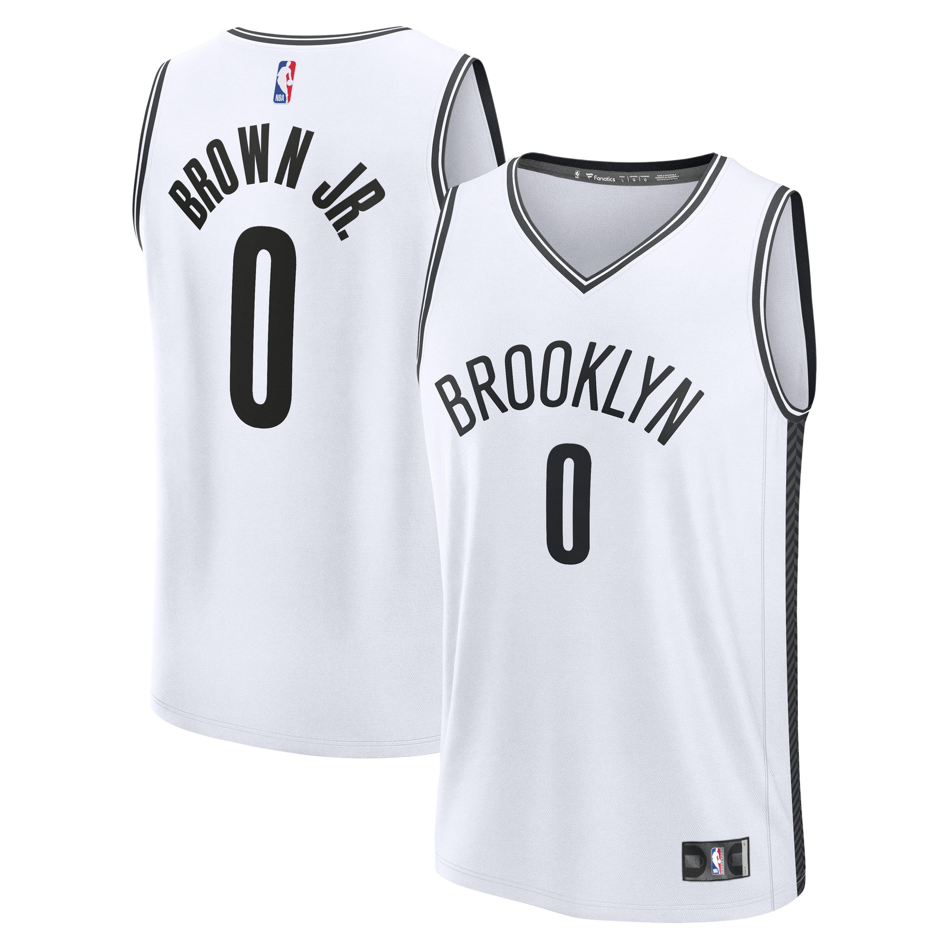 Youth Brooklyn Nets Mikel Brown Jr. Fanatics White Fast Break Replica Jersey - Association Edition
