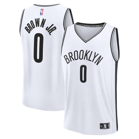 Youth Brooklyn Nets Mikel Brown Jr. Fanatics White Fast Break Replica Jersey - Association Edition