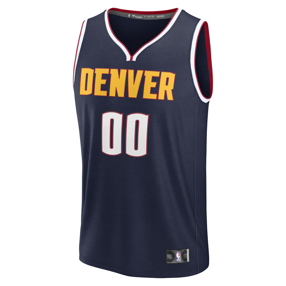 Youth Denver Nuggets Fanatics Navy Fast Break Custom Replica Jersey - Icon Edition