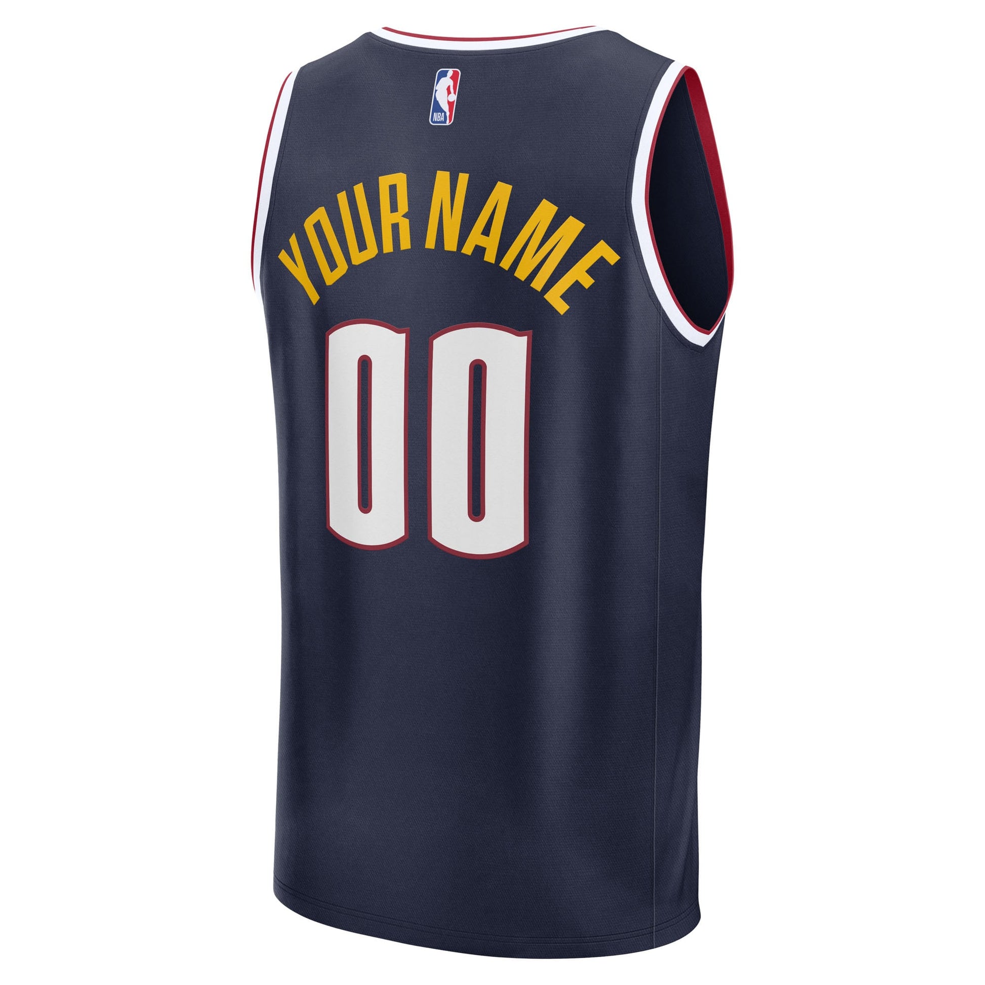 Youth Denver Nuggets Fanatics Navy Fast Break Custom Replica Jersey - Icon Edition