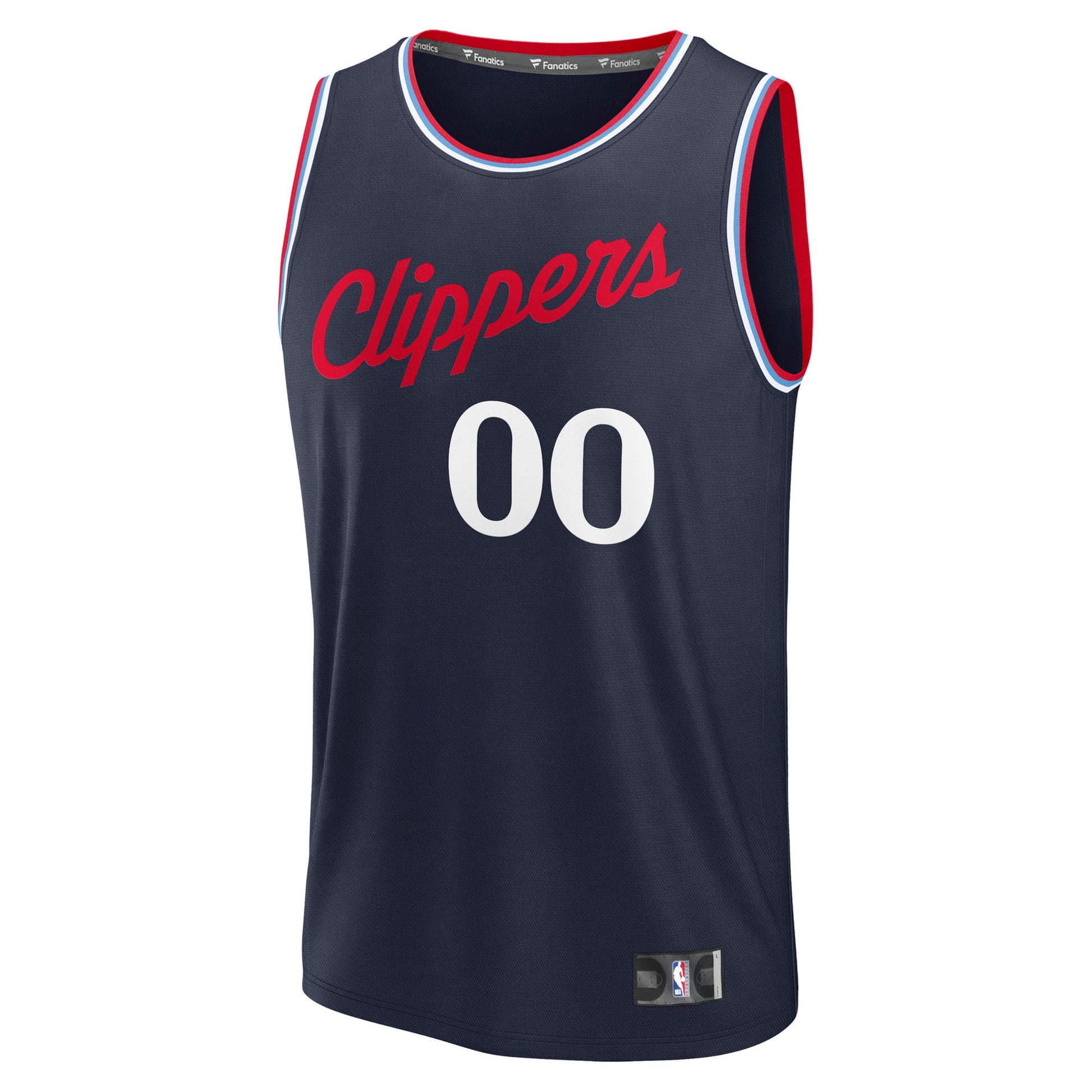 Youth LA Clippers Fanatics Navy Fast Break Custom Replica Jersey - Icon Edition