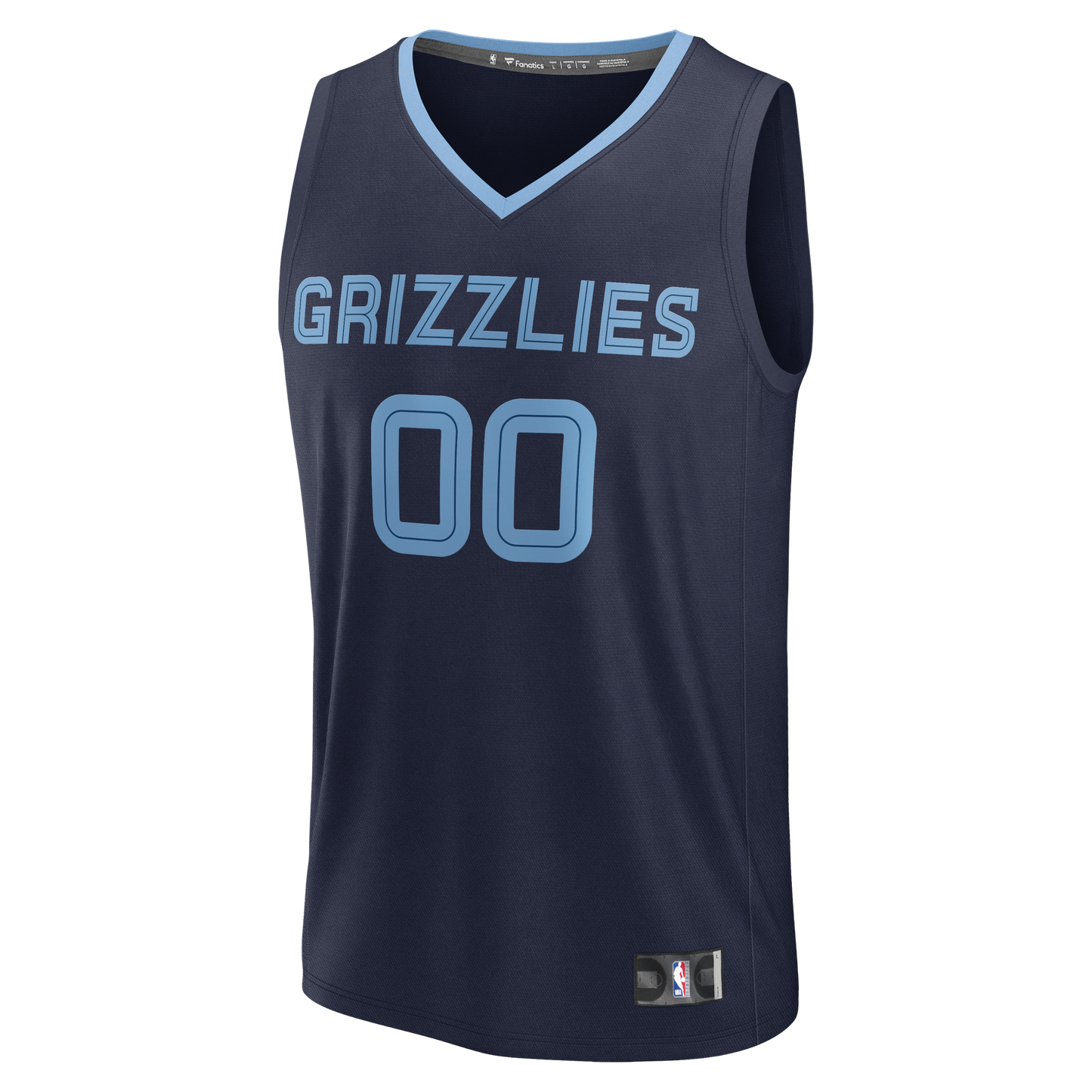 Youth Memphis Grizzlies Fanatics Navy Fast Break Custom Jersey - Icon Edition
