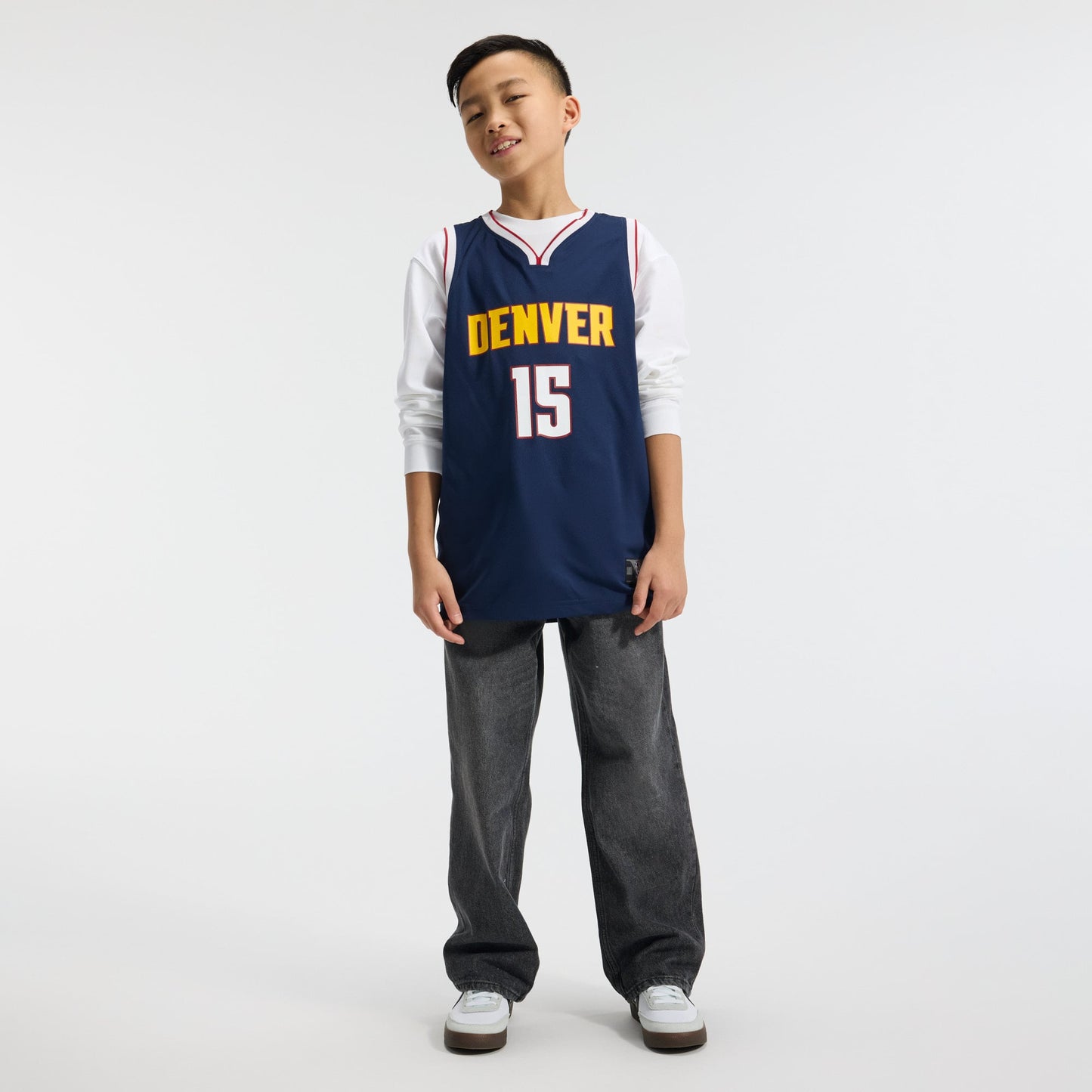 Youth Denver Nuggets Nikola Jokic Fanatics Navy Fast Break Replica Player Jersey - Icon Edition