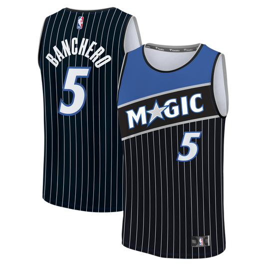 Youth Orlando Magic Paolo Banchero Fanatics Black Fast Break Jersey - Statement Edition