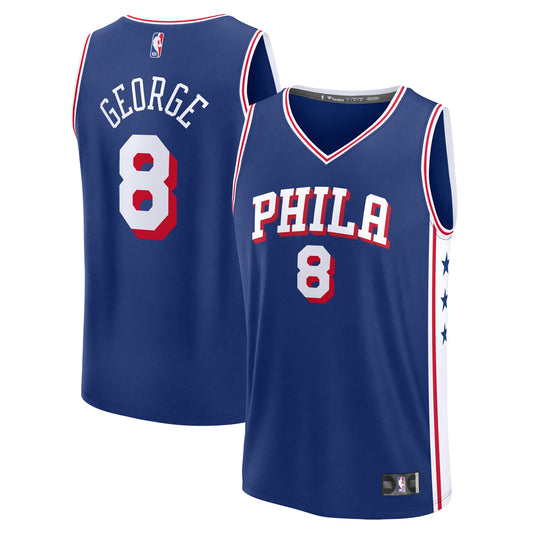 Youth Philadelphia 76ers Paul George Fanatics Royal Fast Break Replica Player Jersey - Icon Edition