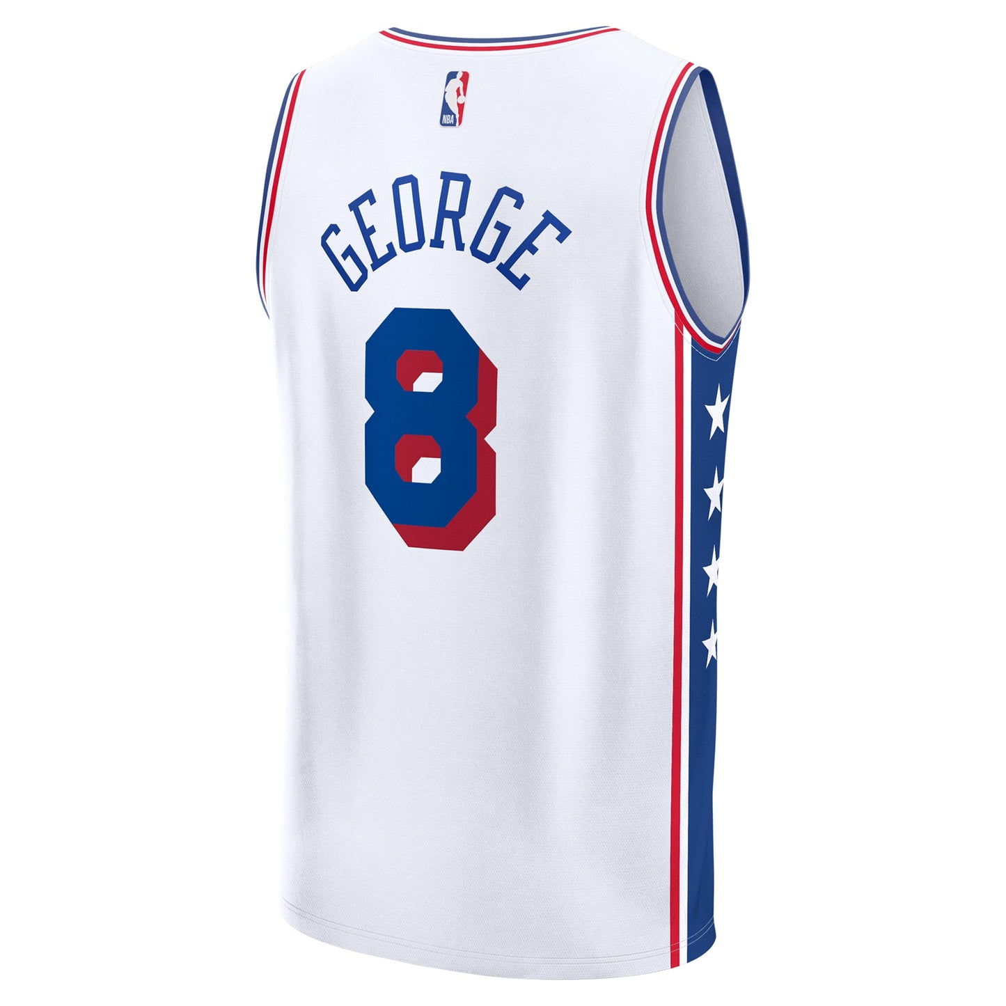 Youth Philadelphia 76ers Paul George Fanatics White Fast Break Replica Player Jersey - Association Edition
