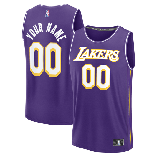 Youth Los Angeles Lakers Fanatics Purple Fast Break Custom Jersey - Statement Edition