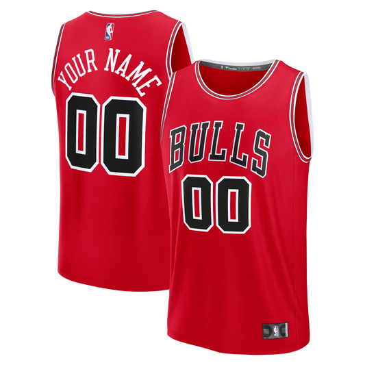 Youth Chicago Bulls Fanatics Red Fast Break Custom Jersey - Icon Edition