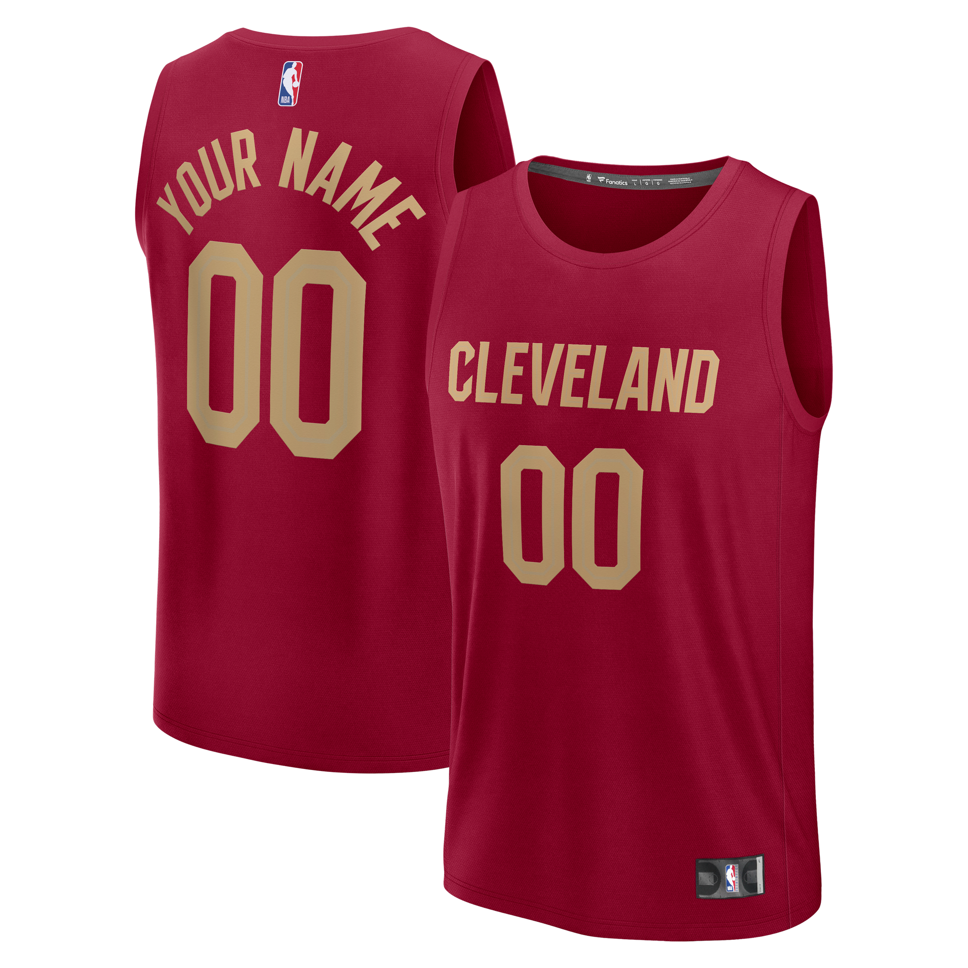 Youth Cleveland Cavaliers Fanatics Red Fast Break Custom Jersey - Icon Edition