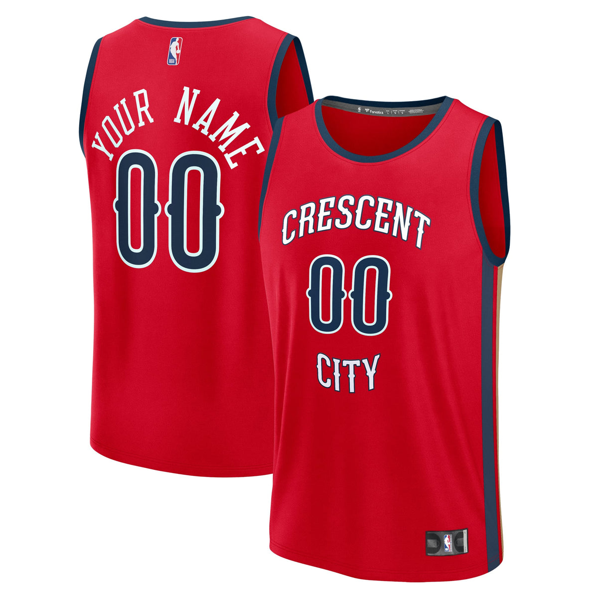 Youth New Orleans Pelicans Fanatics Red Fast Break Custom Replica Jersey - Statement Edition