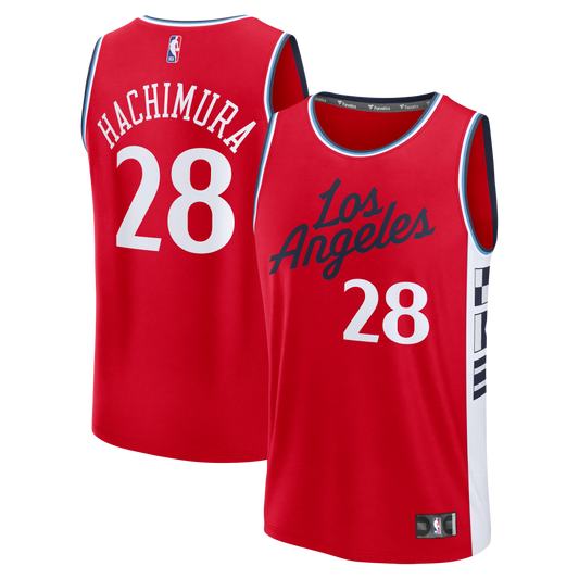 Youth LA Clippers Rui Hachimura Fanatics Red Fast Break Replica Jersey - Statement Edition