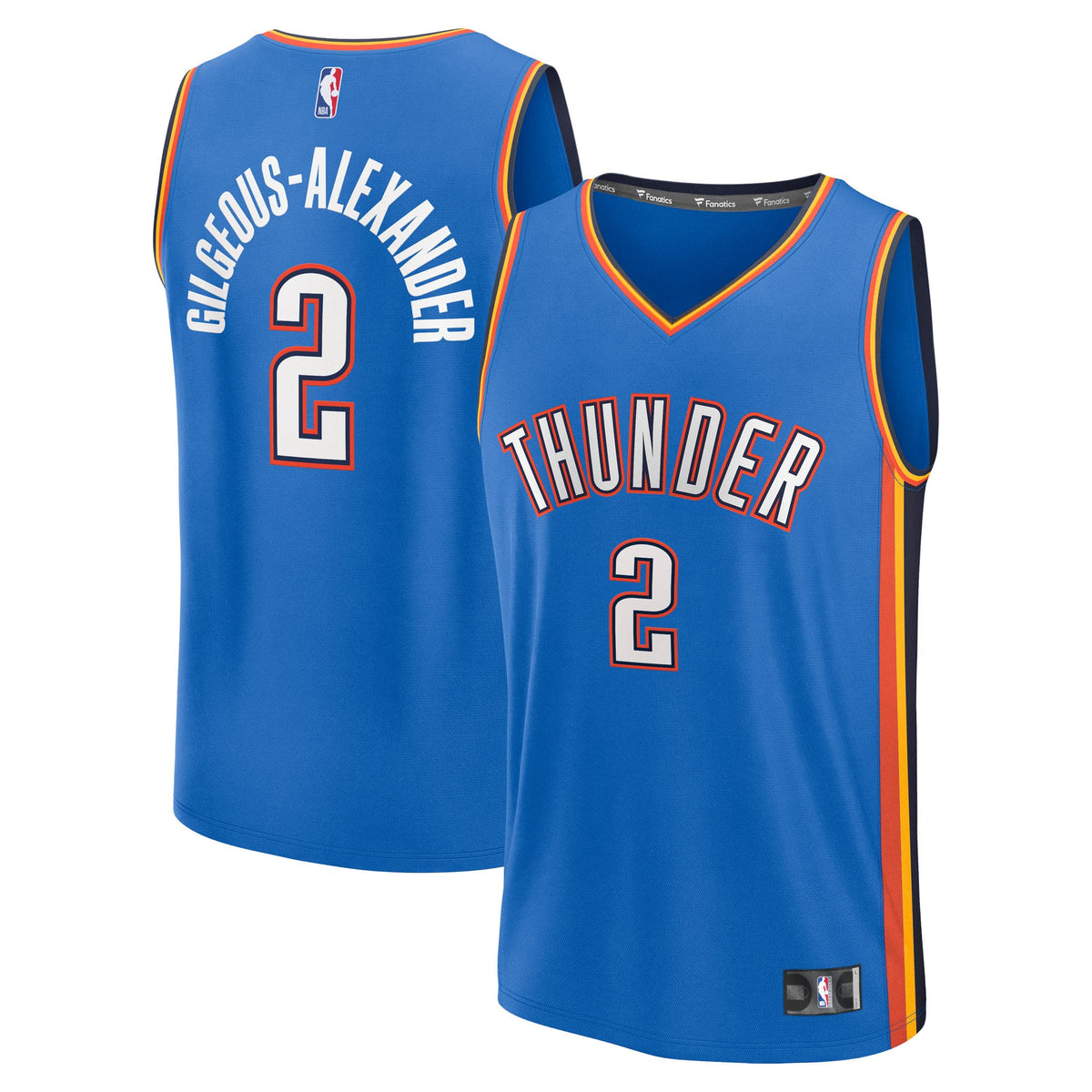 Youth Oklahoma City Thunder Shai Gilgeous-Alexander Fanatics Blue Fast Break Replica Player Jersey - Icon Edition