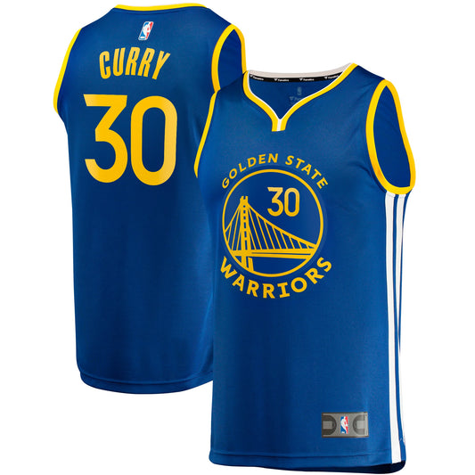 Youth Golden State Warriors Stephen Curry Fanatics Royal Fast Break Replica Jersey - Icon Edition