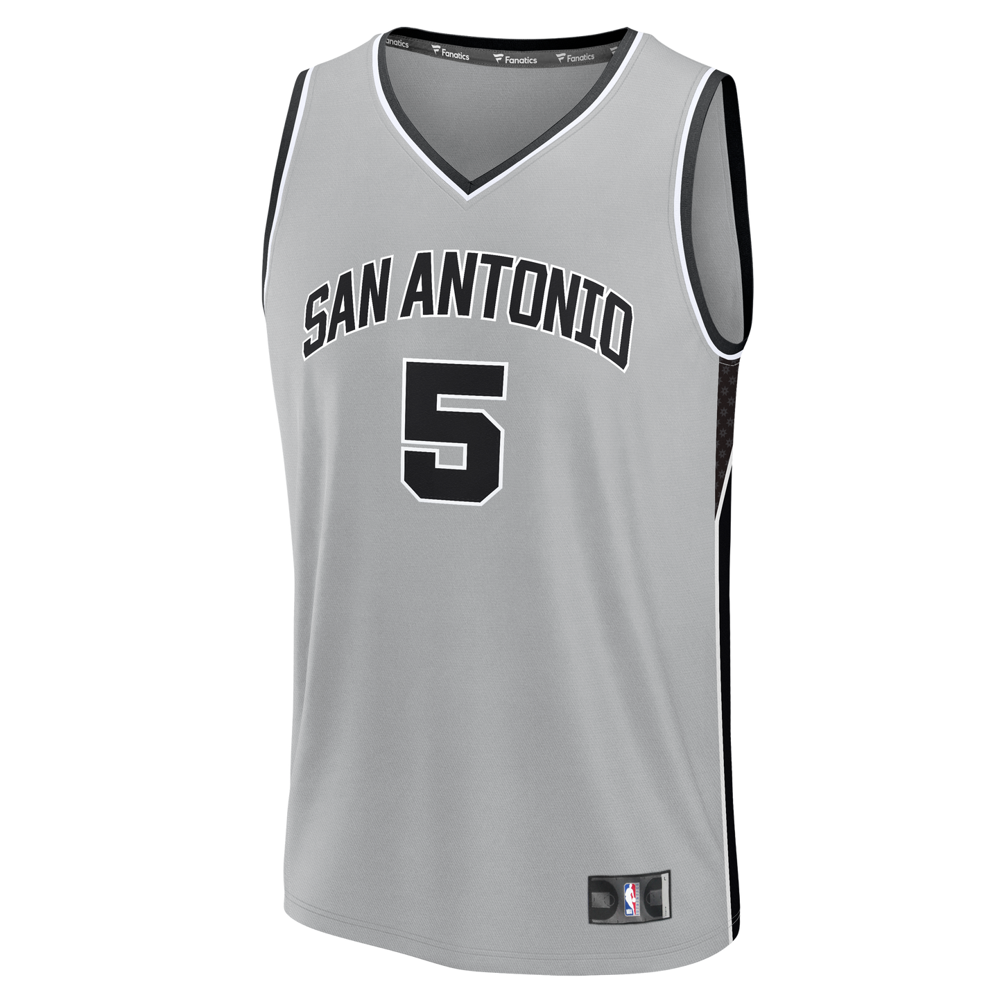 Youth San Antonio Spurs Stephon Castle Fanatics Silver Fast Break Jersey - Statement Edition