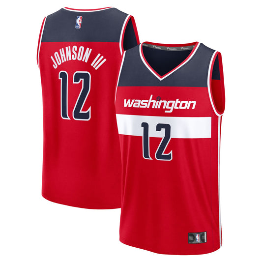 Youth Washington Wizards Tre Johnson III Fanatics Red 2025 NBA Draft First Round Pick Fast Break Replica Jersey - Icon Edition