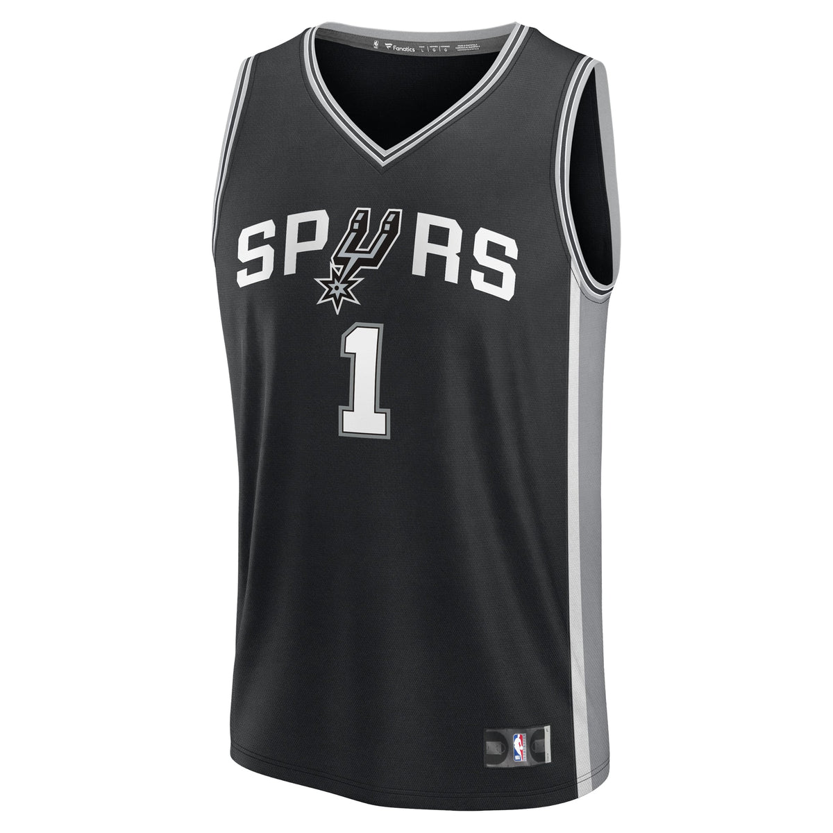 Youth San Antonio Spurs Victor Wembanyama Fanatics Black Fast Break Replica Player Jersey - Icon Edition