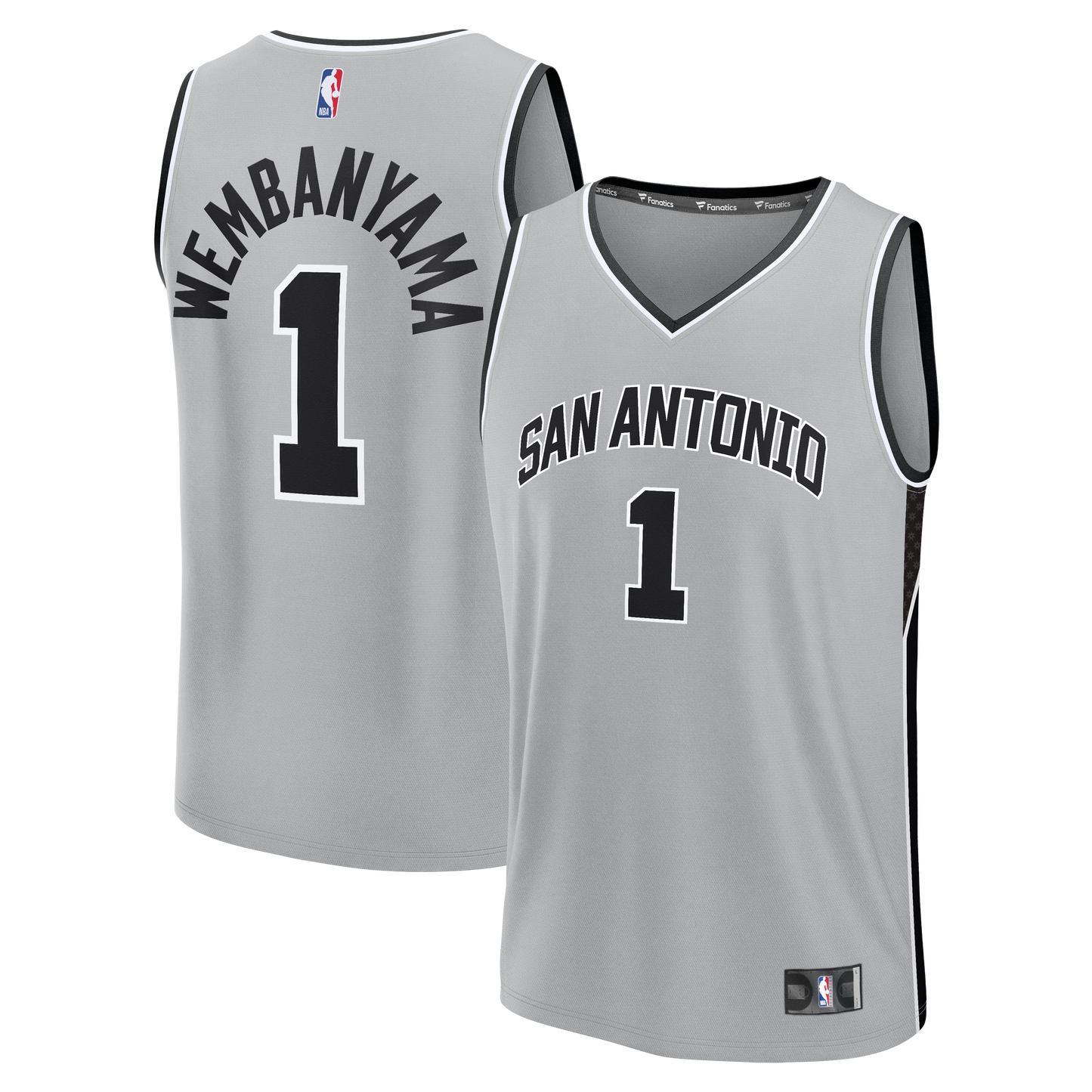Youth San Antonio Spurs Victor Wembanyama Fanatics Silver Fast Break Jersey - Statement Edition