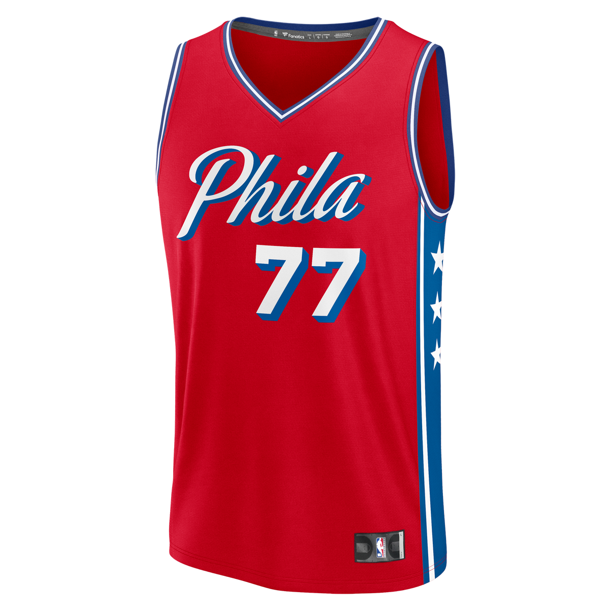 Youth Philadelphia 76ers VJ Edgecombe Fanatics Red Fast Break Replica Jersey - Statement Edition
