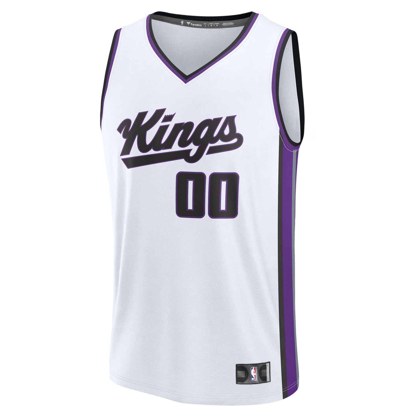 Youth Sacramento Kings Fanatics White Fast Break Custom Replica Jersey - Association Edition