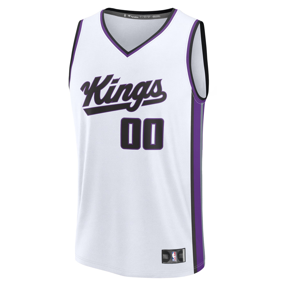 Youth Sacramento Kings Fanatics White Fast Break Custom Replica Jersey - Association Edition