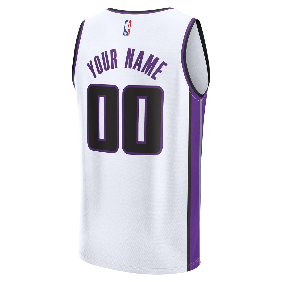 Youth Sacramento Kings Fanatics White Fast Break Custom Replica Jersey - Association Edition