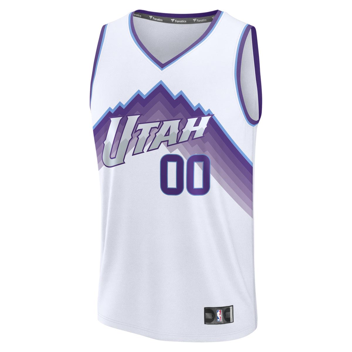 Youth Utah Jazz Fanatics White Fast Break Replica Custom Jersey - Association Edition