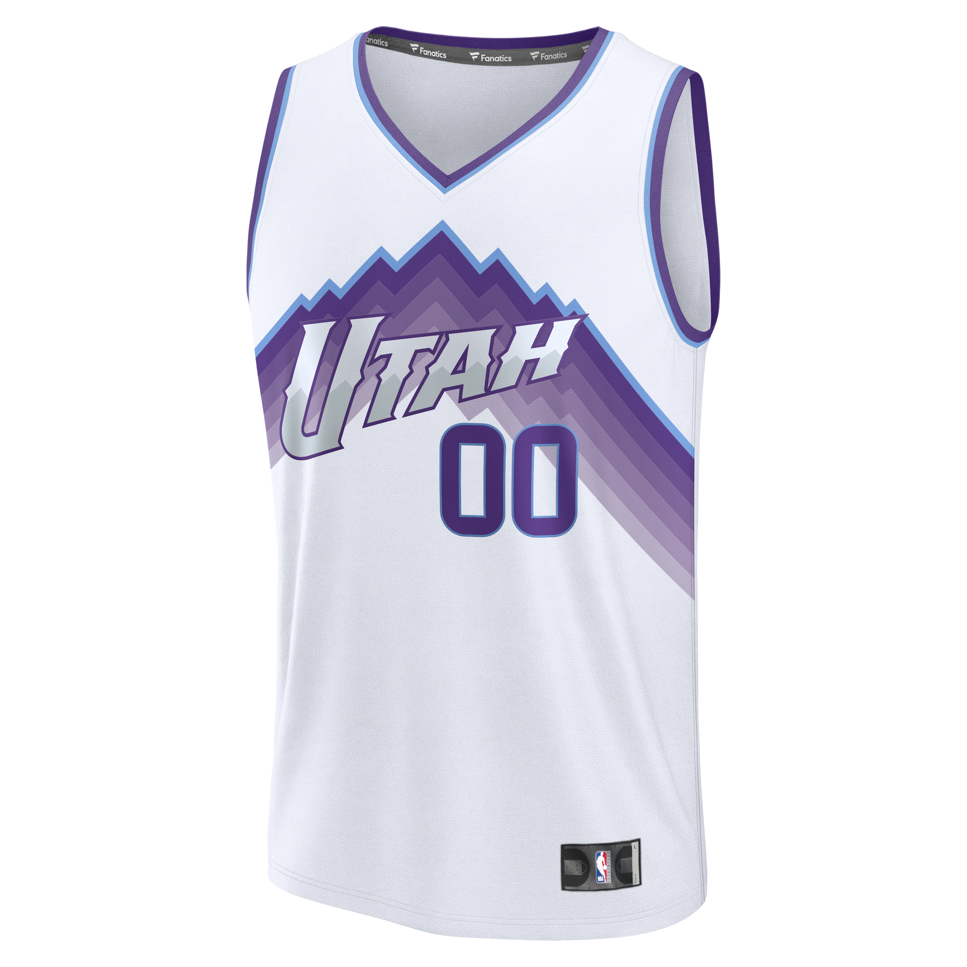 Youth Utah Jazz Fanatics White Fast Break Replica Custom Jersey - Association Edition