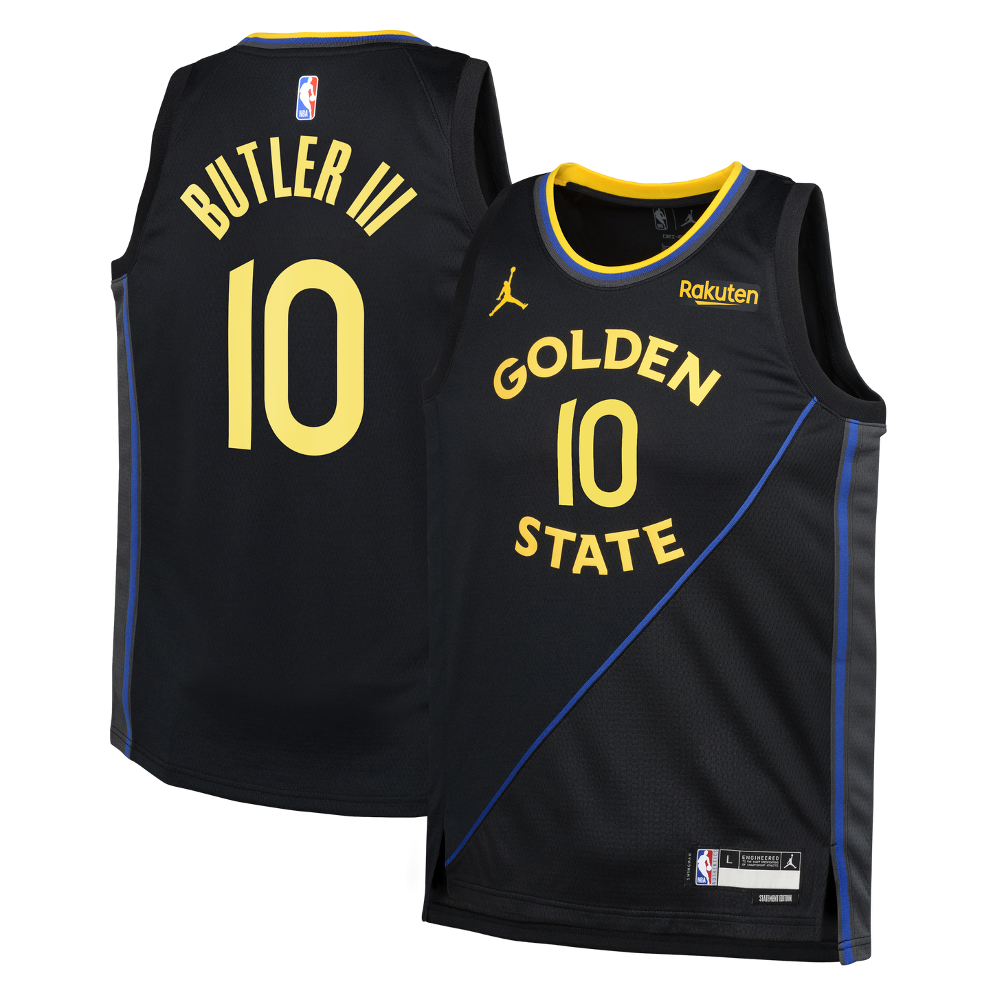 Youth Golden State Warriors Jimmy Butler III Jordan Brand Black Swingman Jersey - Statement Edition