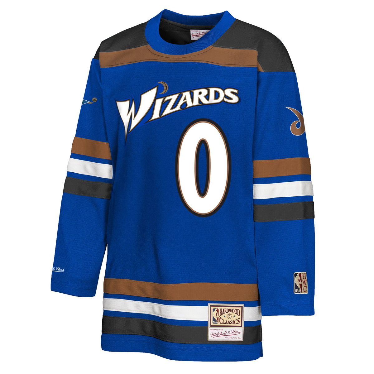 Youth Washington Wizards Gilbert Arenas Mitchell & Ness Blue Maxxed Out 2.0 Fashion Hockey Jersey