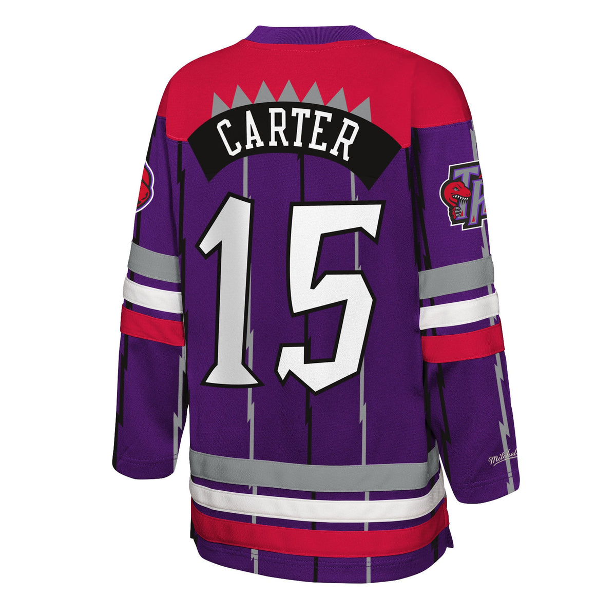 Youth Toronto Raptors Vince Carter Mitchell & Ness Purple Maxxed Out 2.0 Fashion Hockey Jersey
