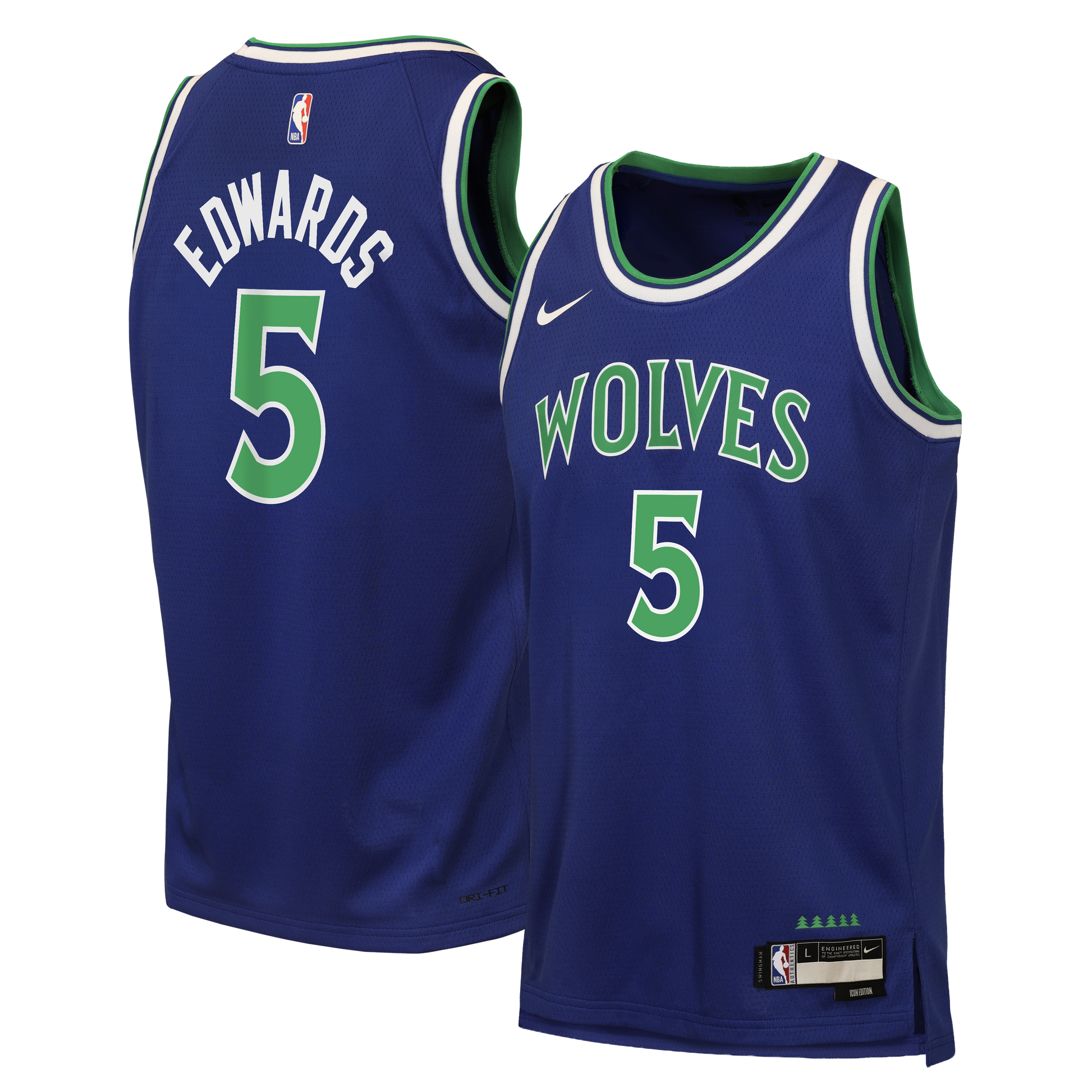 Youth Minnesota Timberwolves Anthony Edwards Nike Blue Swingman Jersey - Icon Edition