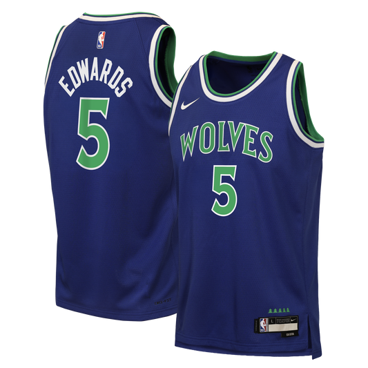 Youth Minnesota Timberwolves Anthony Edwards Nike Blue Swingman Jersey - Icon Edition