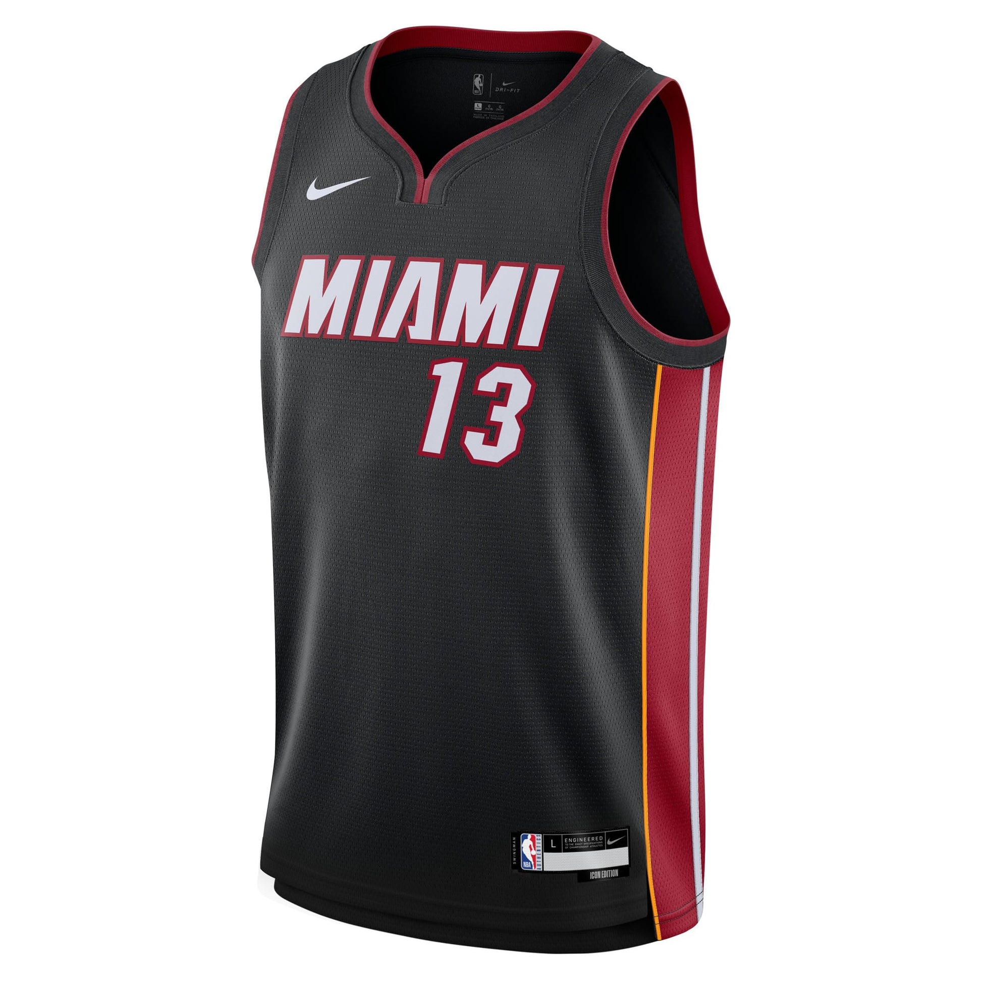 Youth Miami Heat Bam Adebayo Nike Black Swingman Jersey - Icon Edition