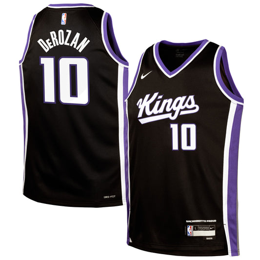 Youth Sacramento Kings DeMar DeRozan Nike Black Swingman Jersey - Icon Edition