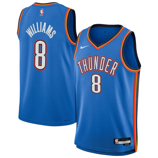 Youth Oklahoma City Thunder Jalen Williams Nike Blue Swingman Jersey - Icon Edition