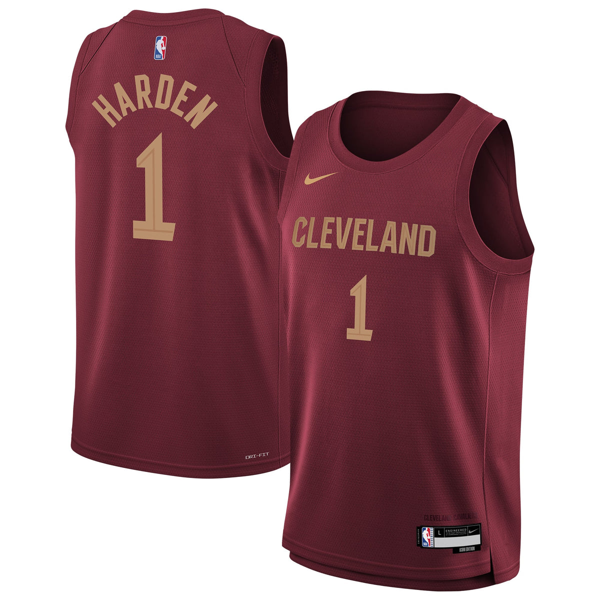 Youth Cleveland Cavaliers James Harden Nike Wine Swingman Jersey - Icon Edition