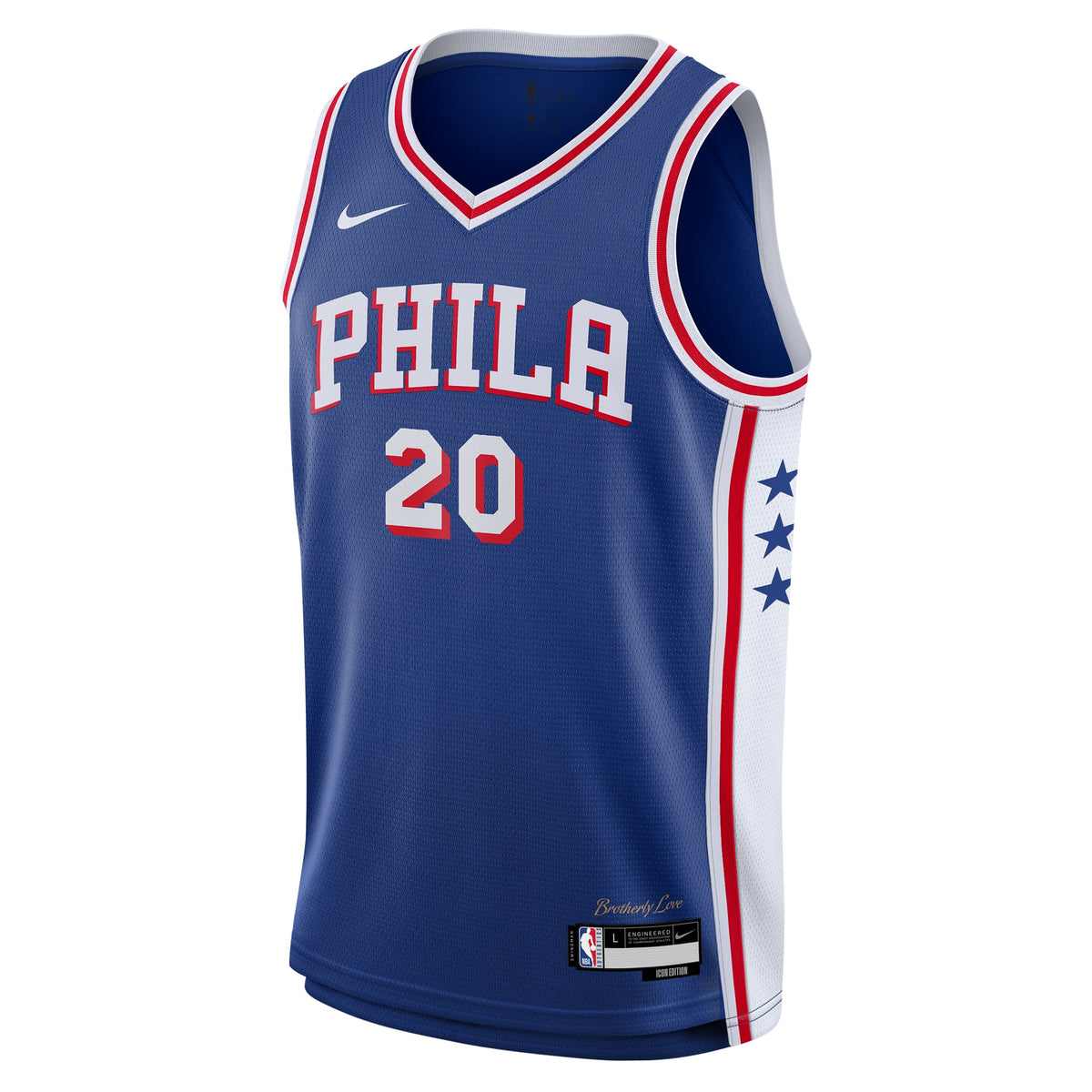 Youth Philadelphia 76ers Jared McCain Nike Royal Swingman Jersey - Icon Edition