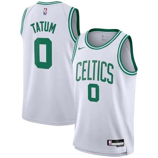 Youth Boston Celtics Jayson Tatum Nike White Swingman Jersey - Association Edition