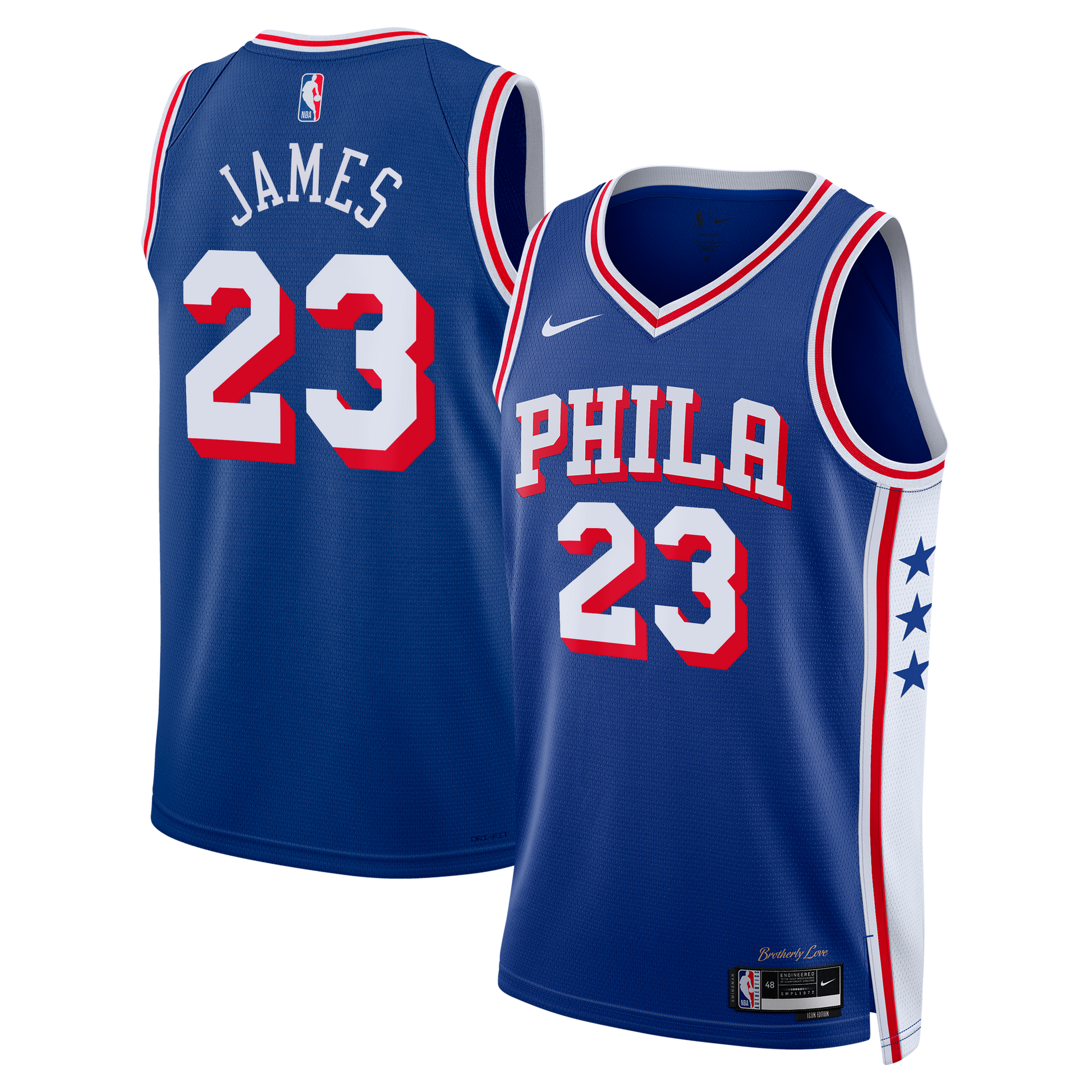 Youth Philadelphia 76ers LeBron James Nike Royal Swingman Jersey - Icon Edition