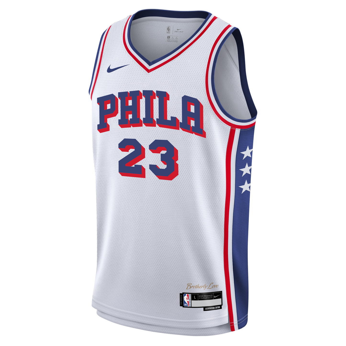 Youth Philadelphia 76ers LeBron James Nike White Swingman Jersey - Association Edition